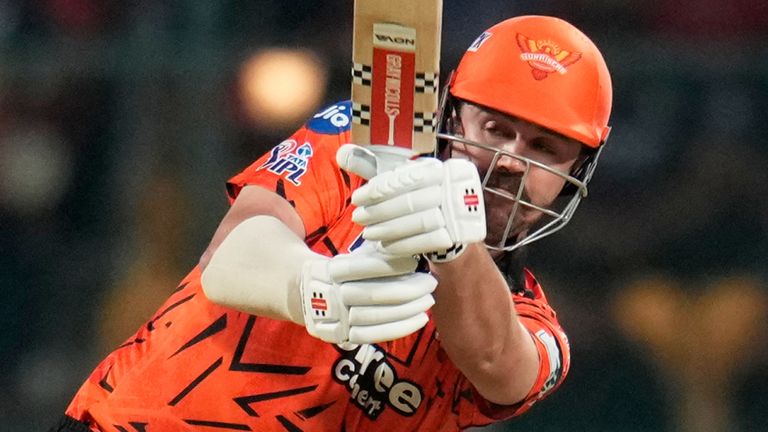 Sunrisers Hyderabad's Travis Head bats during the Indian Premier League (Associated Press)