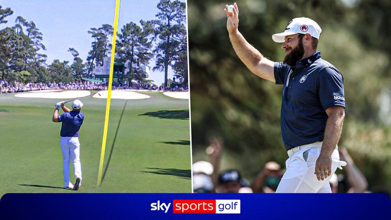 TYRRELL HATTON HOLE OUT SEVENTH HOLE 12 APR