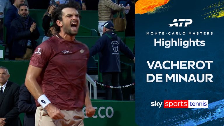 Highlights of the Monte Carlo Masters match between Valentin Vacherot and Alex De Minaur.