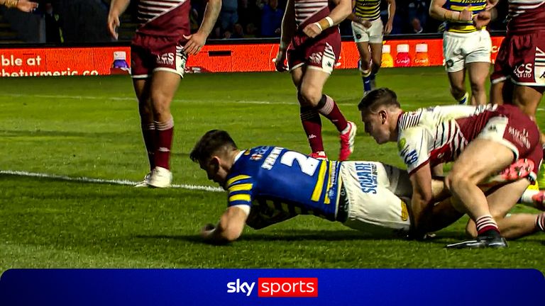 Warrington Wolves vs Wigan Warriors: Marc Sneyd opens scoring for Wolves with 'magical' try