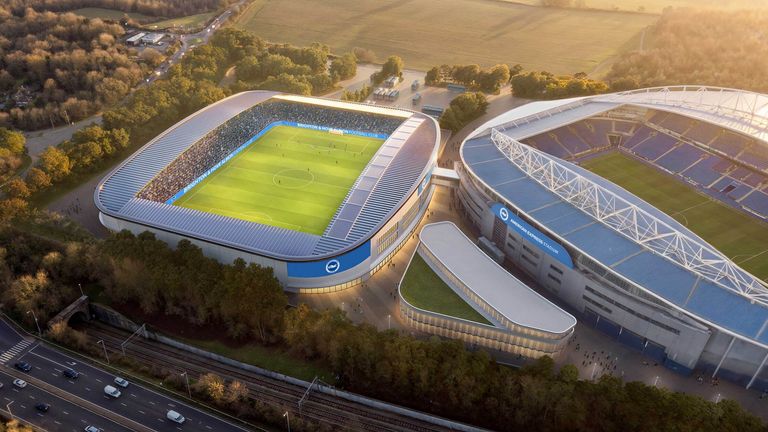 Brighton have confirmed plans for the first purpose-built women's stadium in the UK and Europe - credit Brighton and Hove Albion