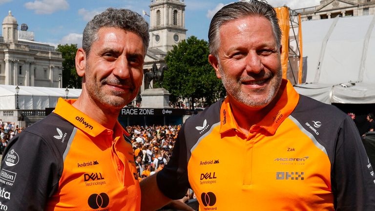 Andrea Stella e Zak Brown della McLaren