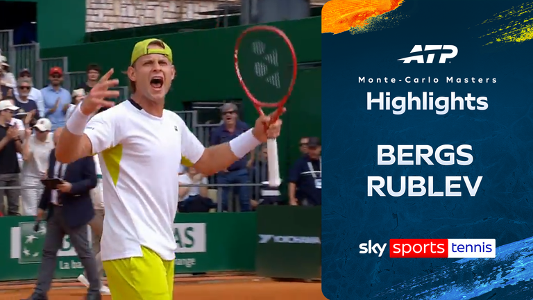 Highlights of Zizou Bergs against Andrey Rublev from the Monte-Carlo Masters.