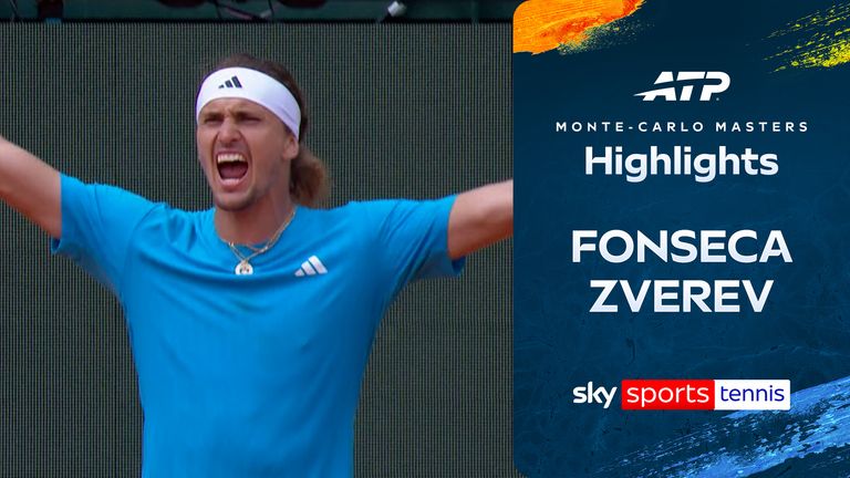 Highlights of Joao Fonseca and Alexander Zverev from the Monte-Carlo Masters.