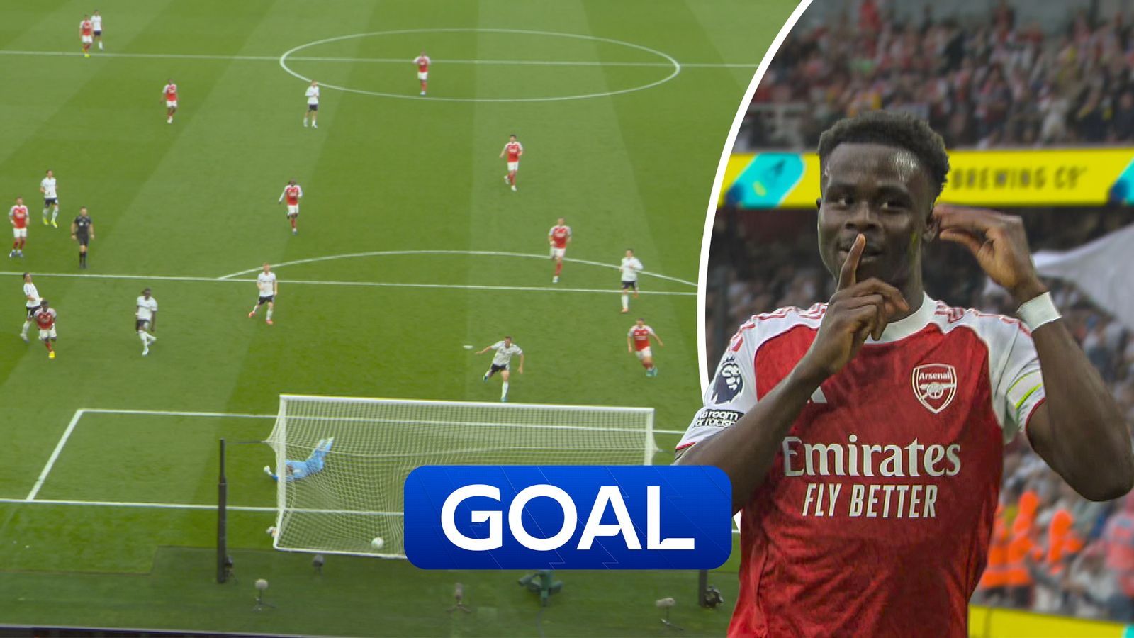 Arsenal vs Fulham: 'BIG goal' for Arsenal as Bukayo Saka doubles their lead