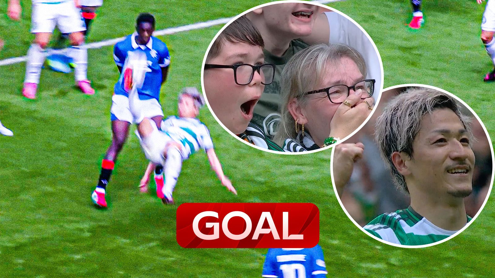 Celtic vs Rangers: Daizen Maeda nets stunning overhead kick