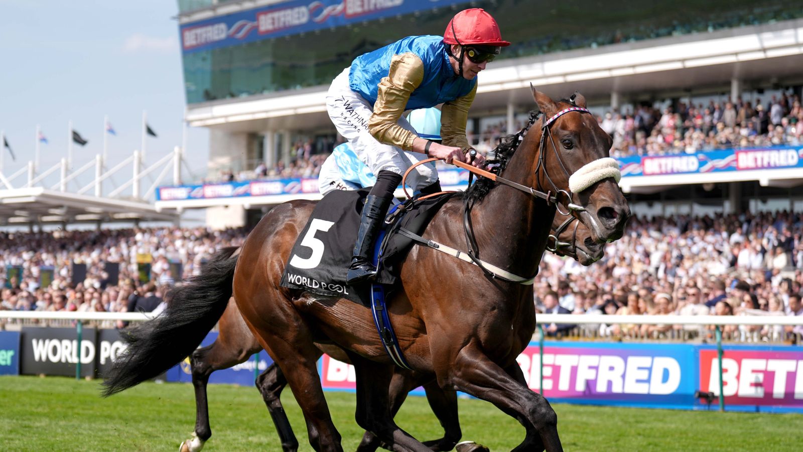 Newmarket: Night Raider claims Palace House Stakes prize for Karl Burke