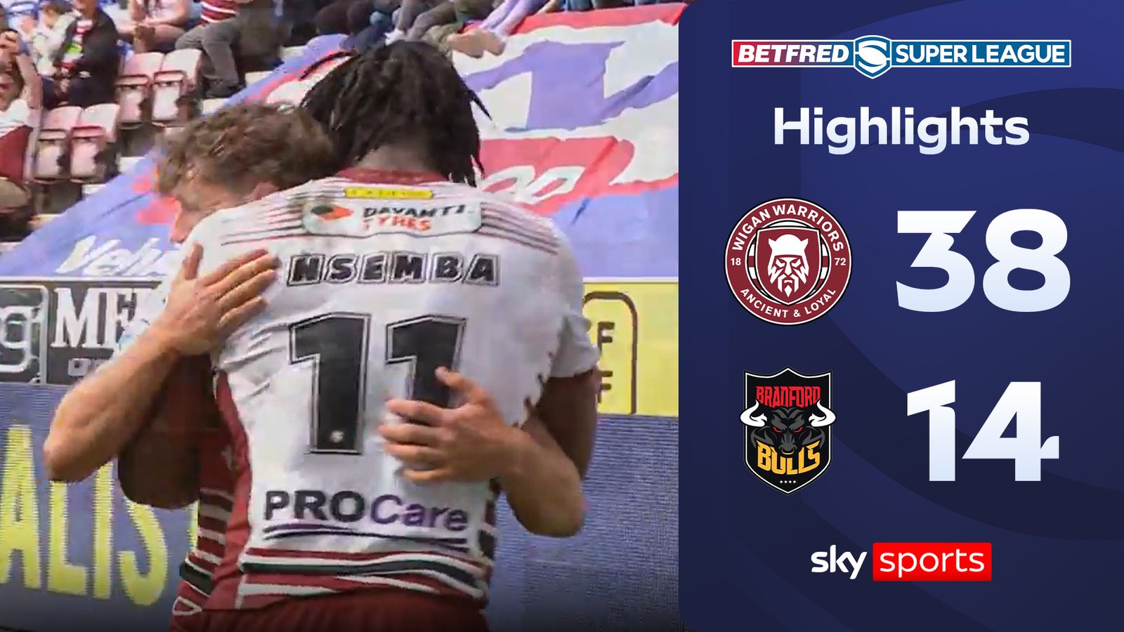 Wigan Warriors 38-14 Bradford Bulls | Super League highlights