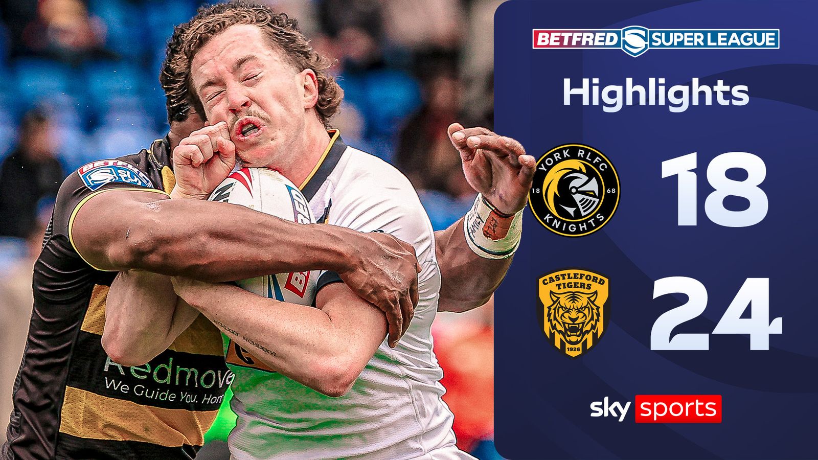 York Knights 18-24 Castleford Tigers | Betfred Super League highlights