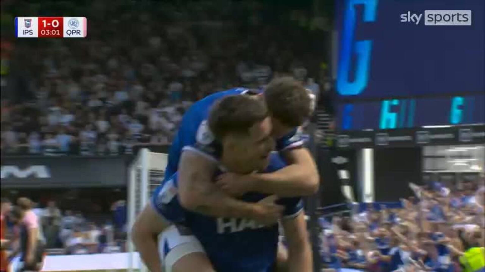 Ipswich erupts! Hirst opens scoring against QPR!