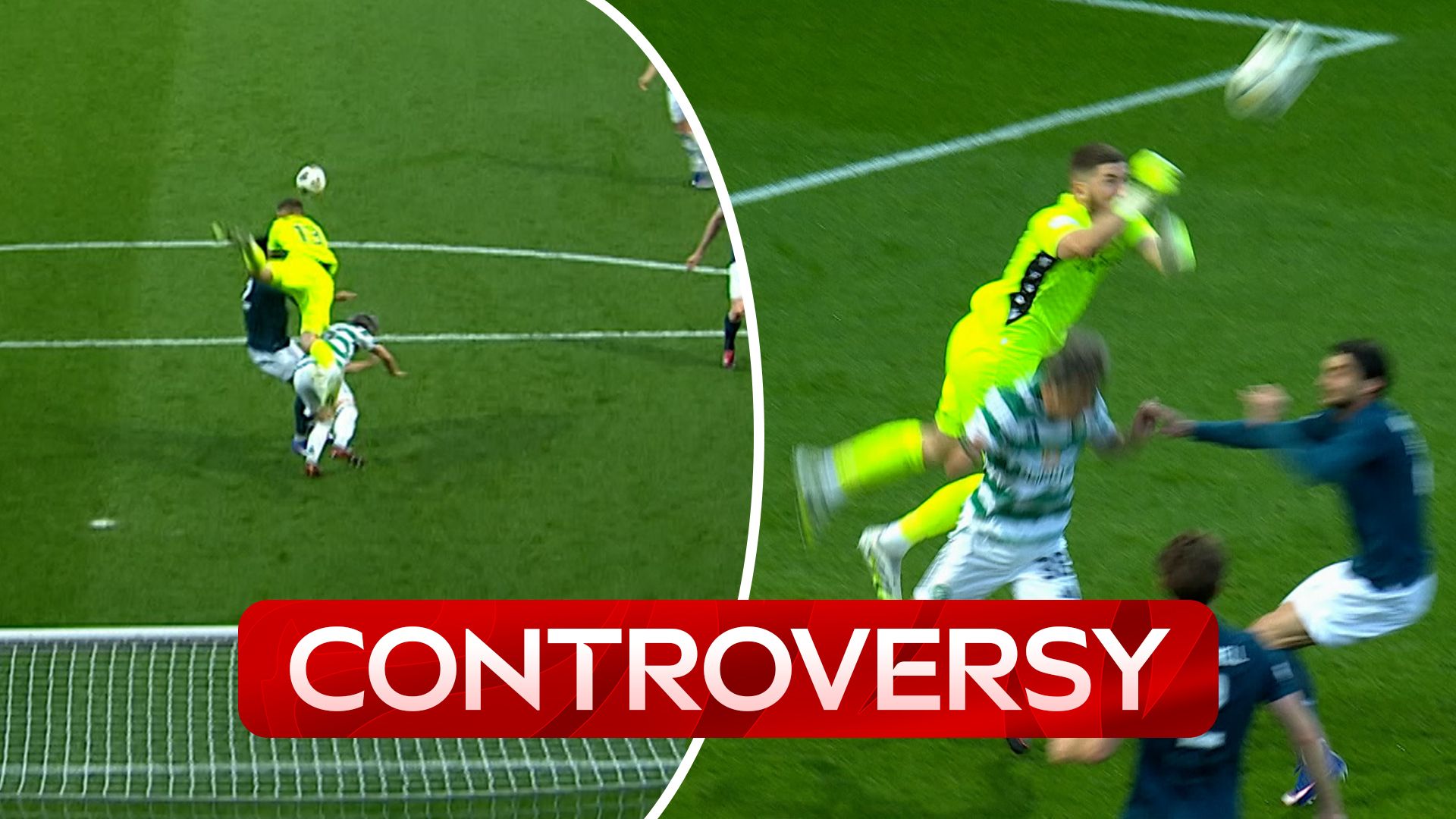 Should Celtic have had a penalty just before HT break? 