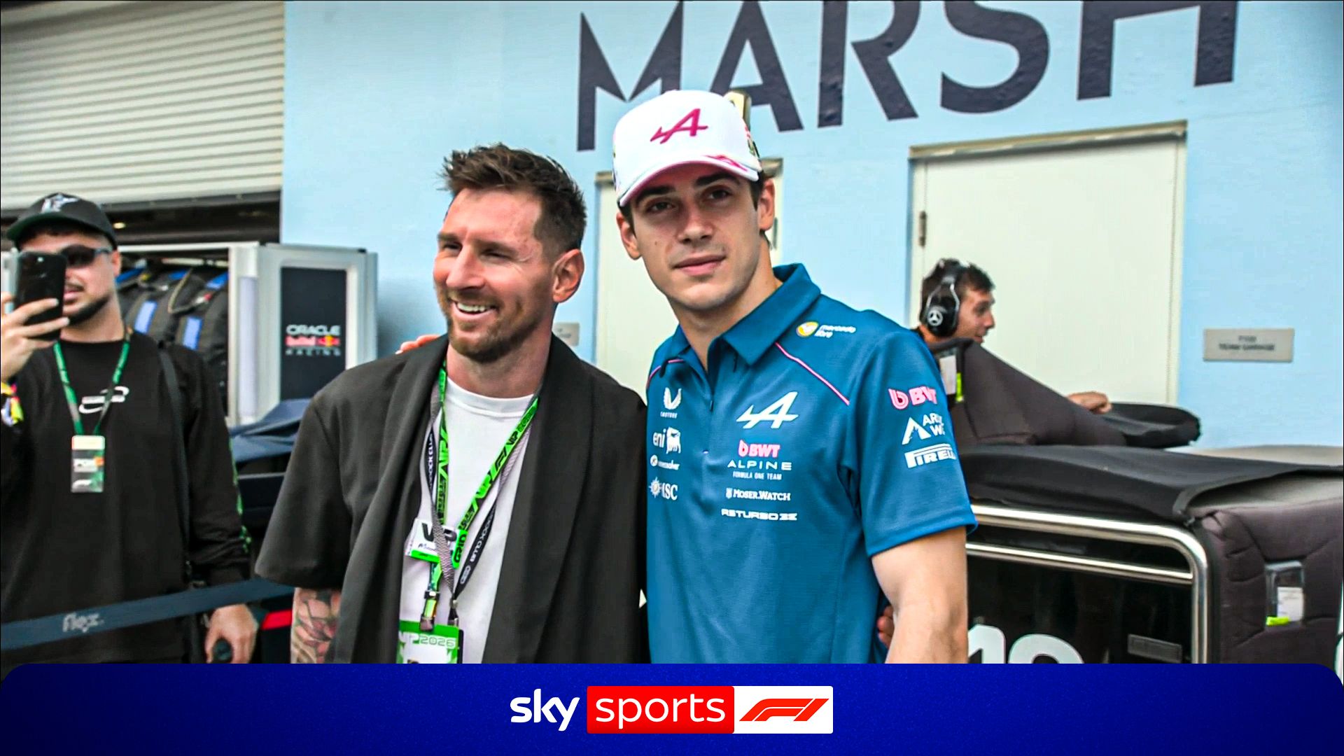 Messi mania at Miami GP! Football superstar is greeted by Colapinto