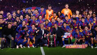 Barcelona celebrated a 29th LaLiga win after beating Real Madrid