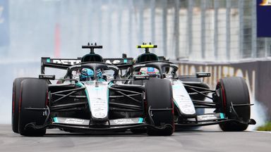 George Russell and Kimi Antonelli at the Canadian Grand Prix