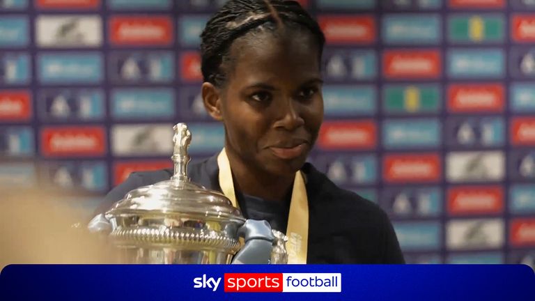 Bunny Shaw celebrates Manchester United FA Cup victory 