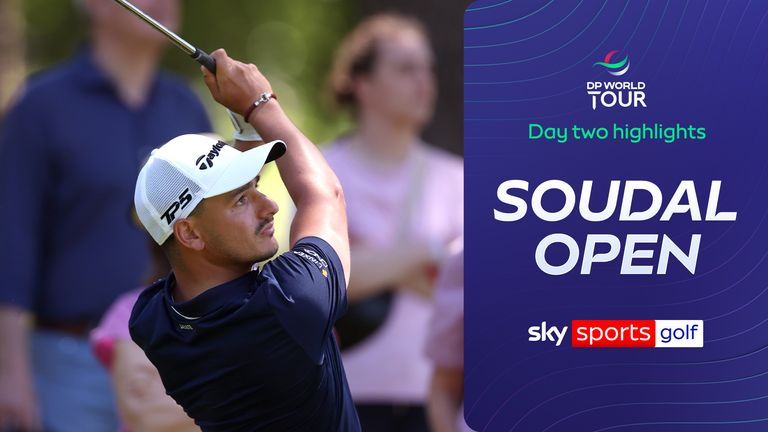 Highlights of day two from the DP World Tour Soudal Open at the Rinkven golf club in Belgium.   