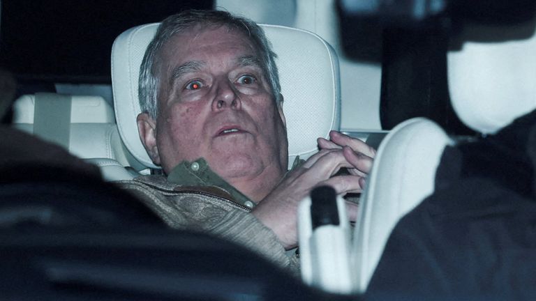 Andrew Mountbatten Windsor has been released under investigation. Pic: Reuters 