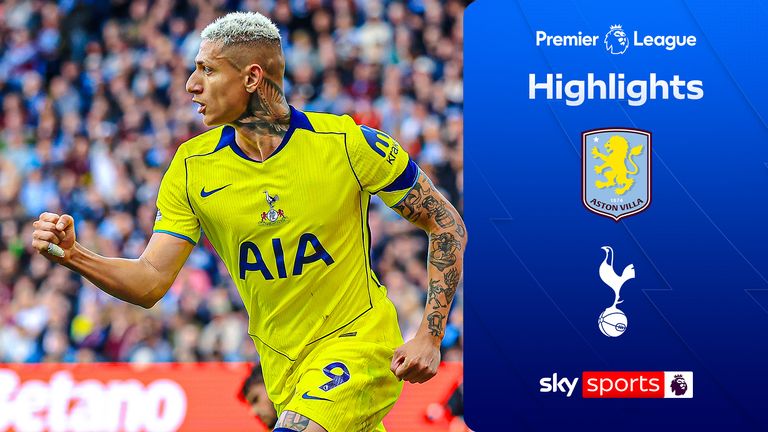 Premier League highlights from the match between Aston Villa and Spurs.