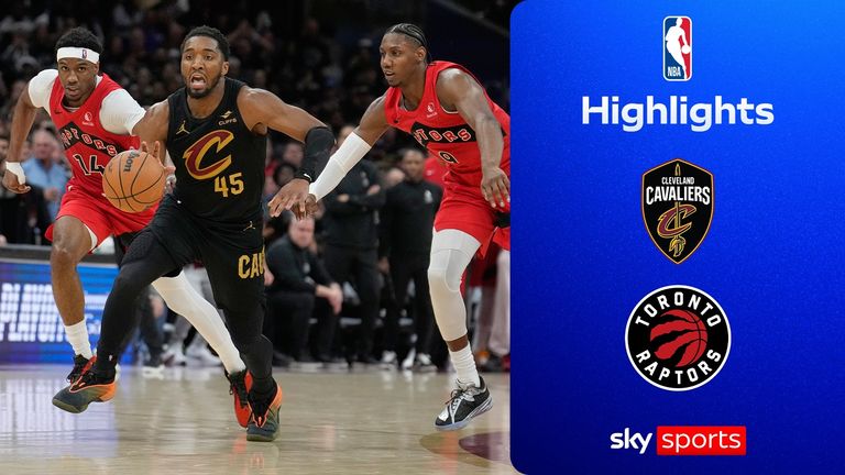 Highlights of Game 7 in the NBA first round play-off match between Toronto Raptors and Cleveland Cavaliers.