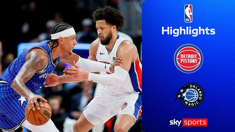 Highlights of Game 7 in the NBA first round play-off match between Orlando Magic and Detroit Pistons.