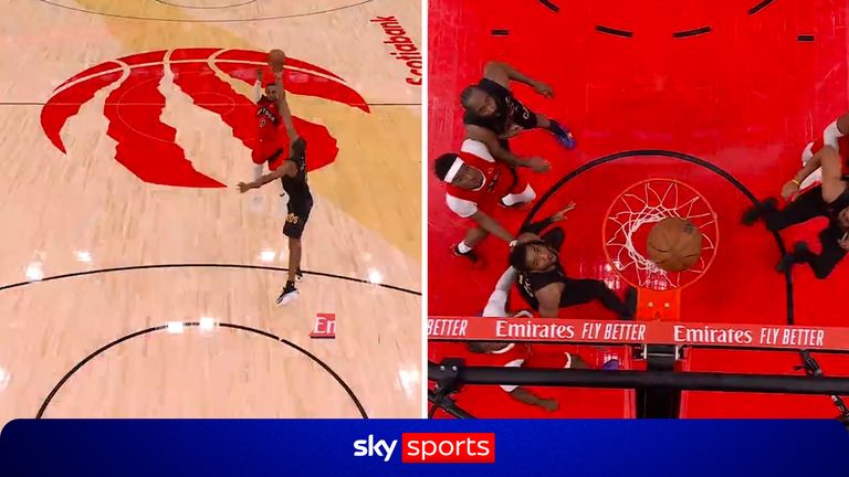 The Toronto Raptors push their Eastern Conference first-round playoff series to a seventh game by beating the Cleveland Cavaliers with RJ Barrett's insane 3-pointer with 1.2 seconds remaining in overtime! 