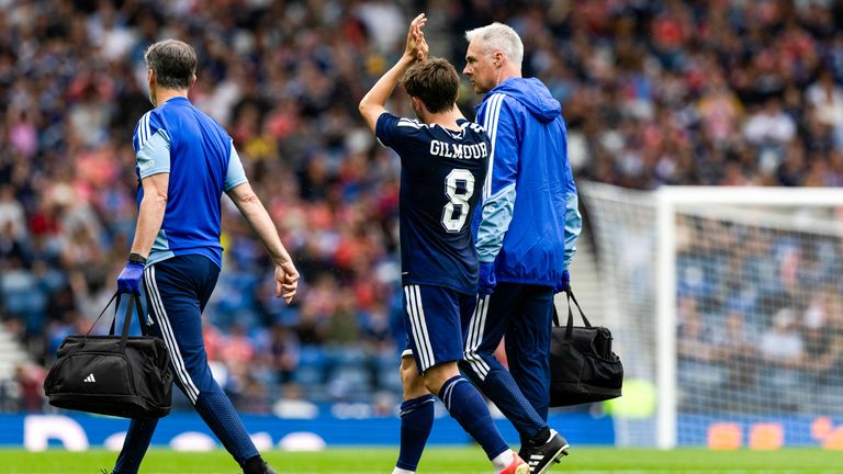  Billy Gilmour walked off the pitch against Curacao