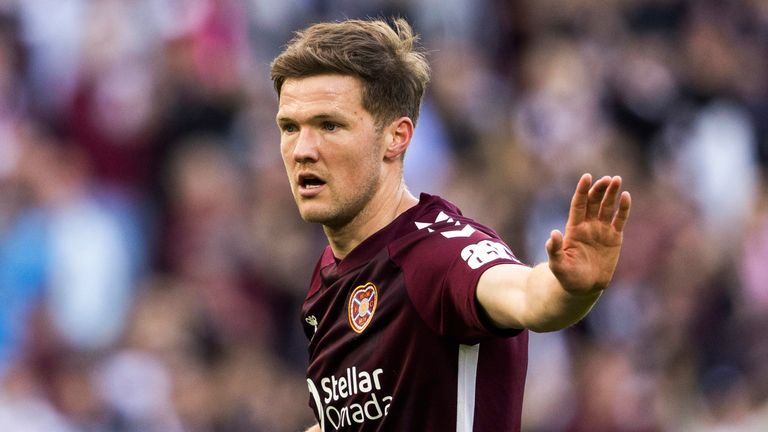 Hearts' Blair Spittal in action against Rangers 