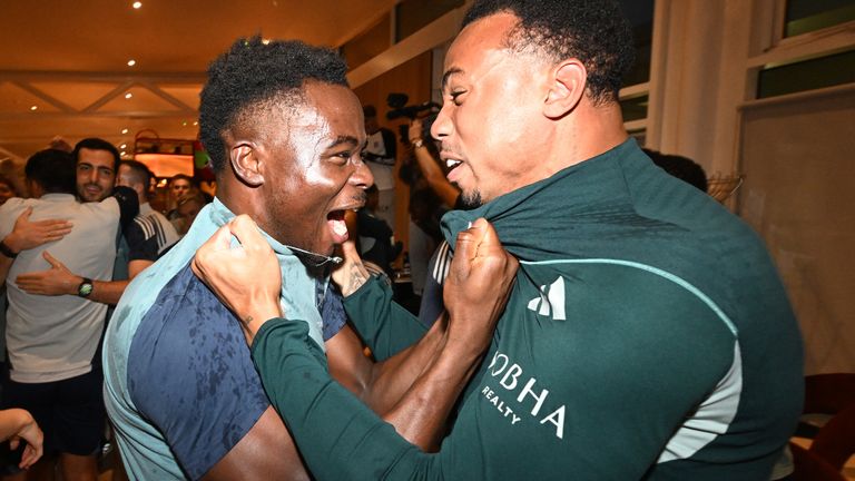 Gabriel and Saka join the celebrations