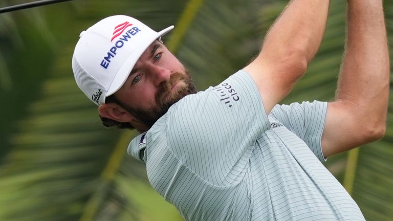 Cameron Young hits off the sixth tee during the final round of the Cadillac Championship 