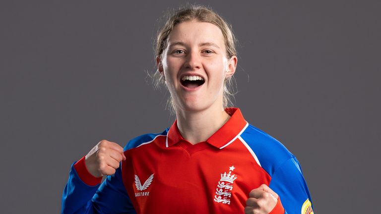 Charlie Dean poses during the England Women T20 portrait session (Getty Images)