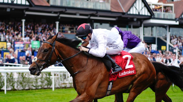 A Piece Of Heaven gets his head in front to win the Chester Cup