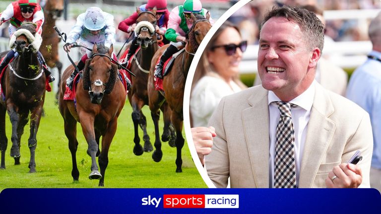 Michael Owen celebrated as Roman Dragon won at Chester for the eighth time in his career