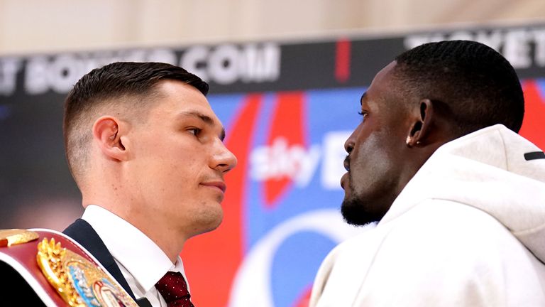 Chris Billam-Smith and Richard Riakporhe had lone, tense face offs.