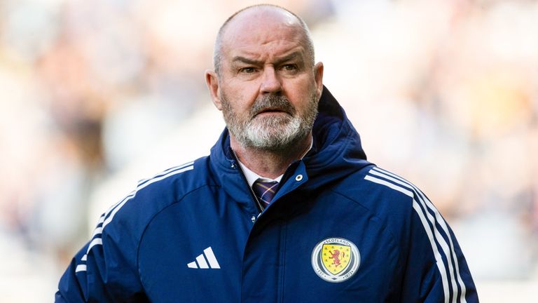GLASGOW, SCOTLAND - MARCH 28: Scotland head coach Steve Clarke during an International Friendly match between Scotland and Japan at Barclays Hampden, on March 28, 2026, in Glasgow, Scotland. (Photo by Alan Harvey / SNS Group)