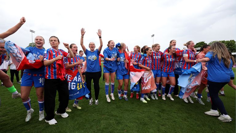 Crystal Palace finished second in the WSL2 after beating Portsmouth