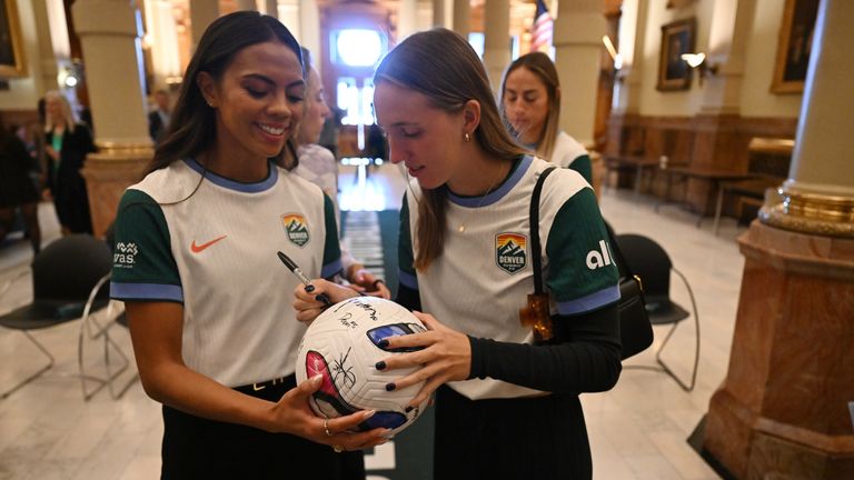 Players from Denver Summit, Heaps' new team, visited Colorado State Capitol this week with April 27 declared 'Denver Summit Day' in Colorado