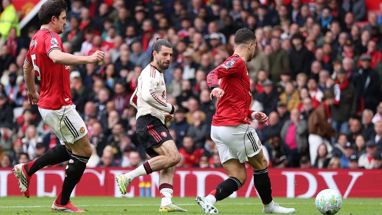 Dominik Szoboszlai pulls a goal back for Liverpool at Old Trafford
