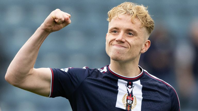 Dundee's Joe Westley scored the winning goal in the Scottish Premiership against St Mirren