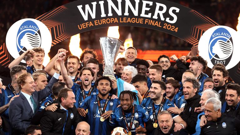 Ederson front and centre as Atalanta celebrate their 2024 Europa League final win