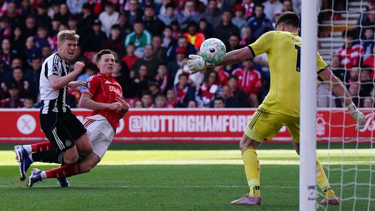 Elliot Anderson equalises for Nottingham Forest