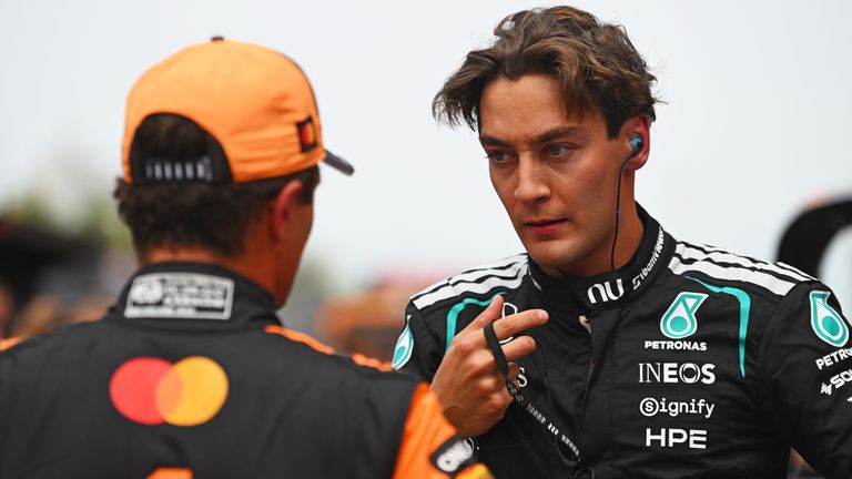George Russell and Lando Norris at the Canadian GP