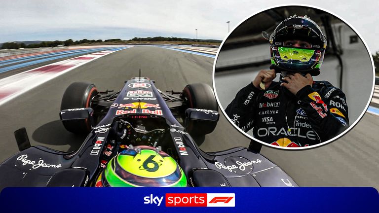Isack Hadjar took to the track at Paul Ricard in the RB7. 