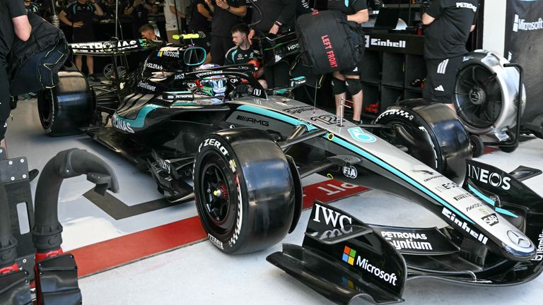 Mercedes' Kimi Antonelli at the Miami Grand Prix (Photo by CHANDAN KHANNA / AFP)