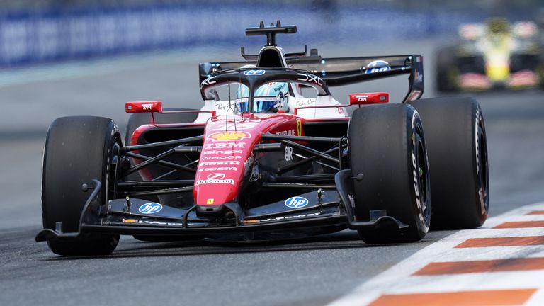 Ferrari driver Charles Leclerc (AP Photo/Rebecca Blackwell)