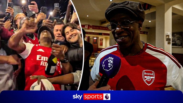 Ian Wright with fans