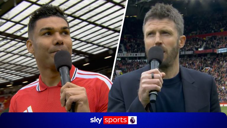 Casemiro and Michael Carrick Manchester United.