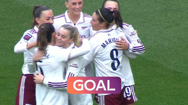 Alessia Russo got her second of the game as Arsenal raced into a 3-0 lead inside 37 minutes against Liverpool.