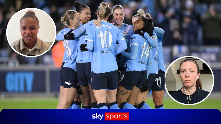 Nikita Parris and Rachel Corsie on Manchester City