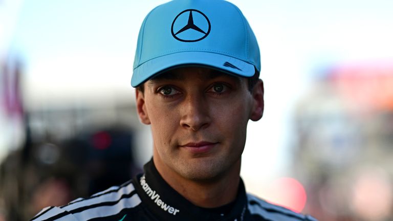 George Russell after taking Sprint pole in Canada