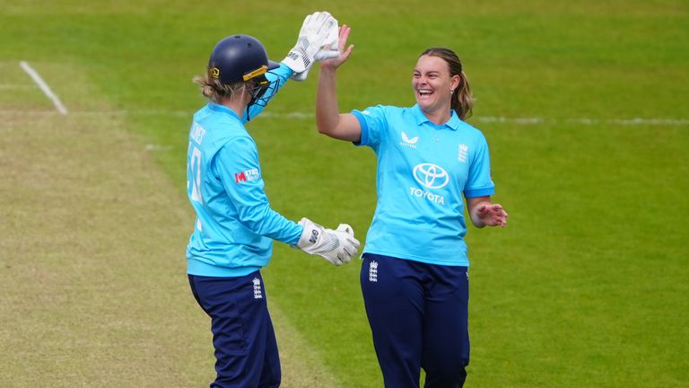 Dani Gibson took her maiden ODI wicket against New Zealand last Sunday